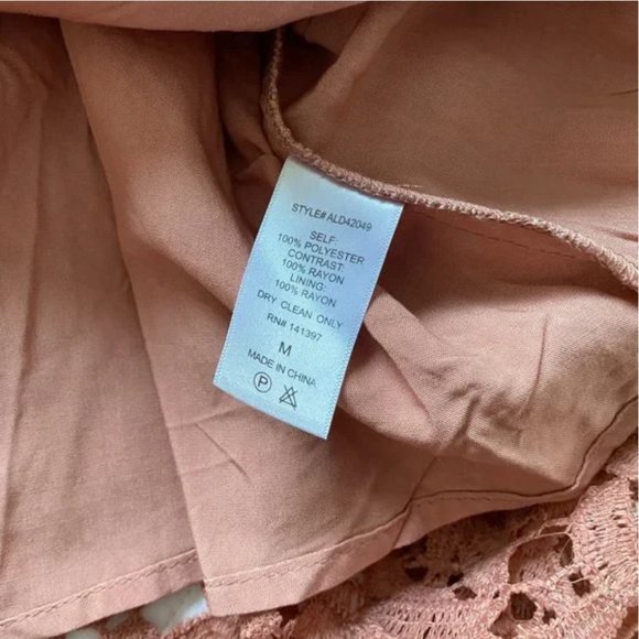 ASTR Pink Lace A-Line Midi Dress - Picture 9 of 9